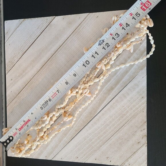 4 Vintage Shell Necklaces Lot Beach Boho - Picture 4 of 6